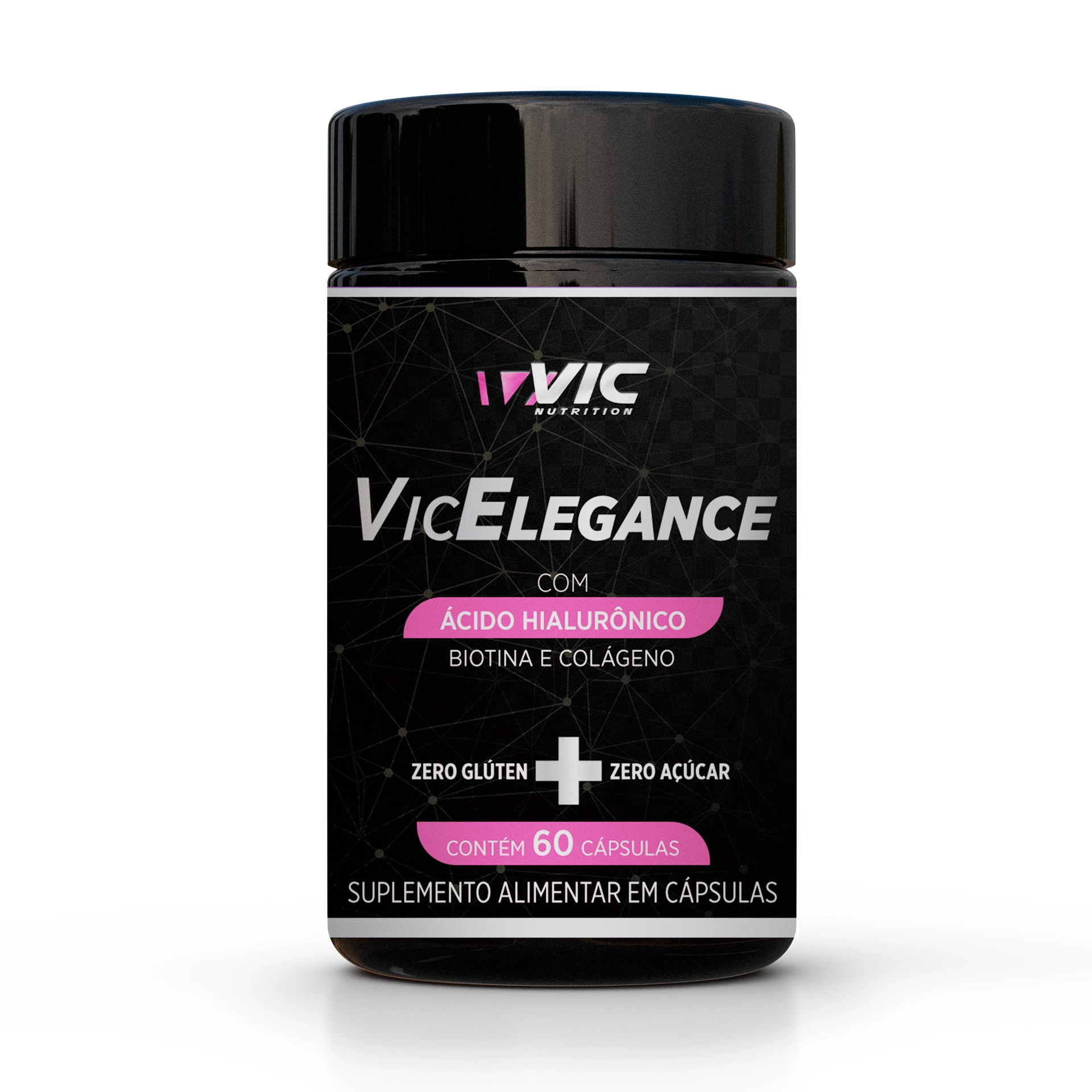 VicElegance – Suplemento para Cabelo, Pele e Unhas com Ácido Hialurônico